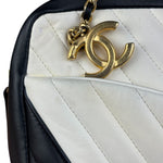 Chanel Bicolor Chevron V-Quilted Leather Camera Case 2014