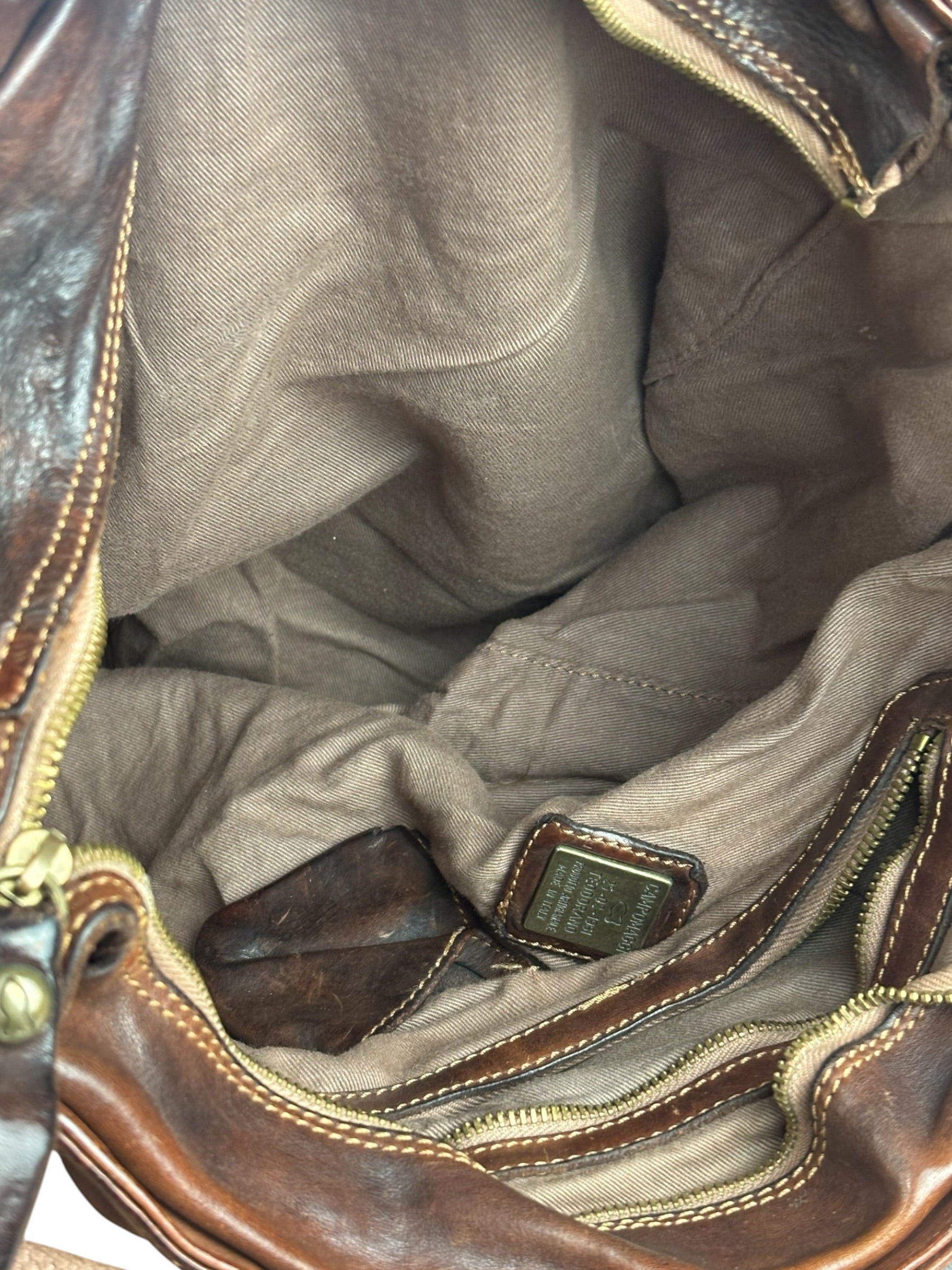 Campomaggi Dark Brown Leather 2 Way Tote