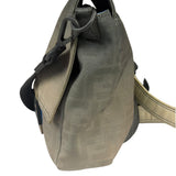 Fendi Vintage Grey Nylon Mamma Baguette Messenger Bag