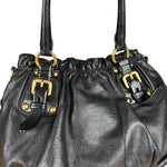 Prada Black Leather Vitello Daino Handbag
