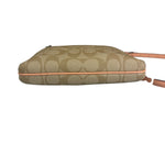 Coach Beige Leather Canvas Rowan File Crossbody Bag