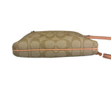 Coach Beige Leather Canvas Rowan File Crossbody Bag