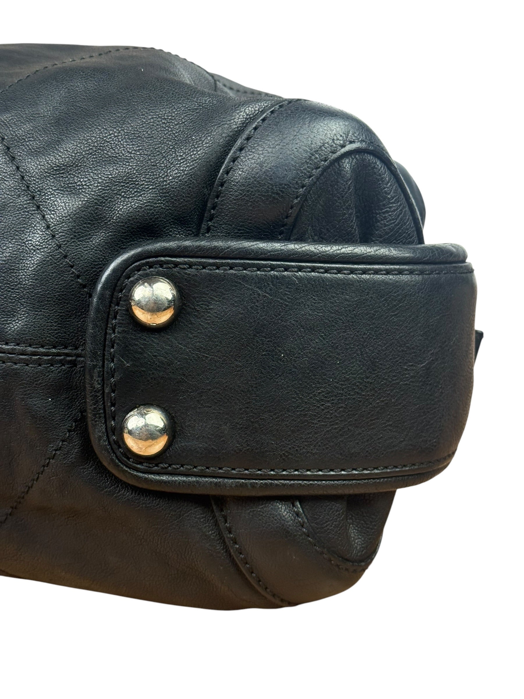 Chanel Black Quilted Leather Wild Stitch Handbag 2005