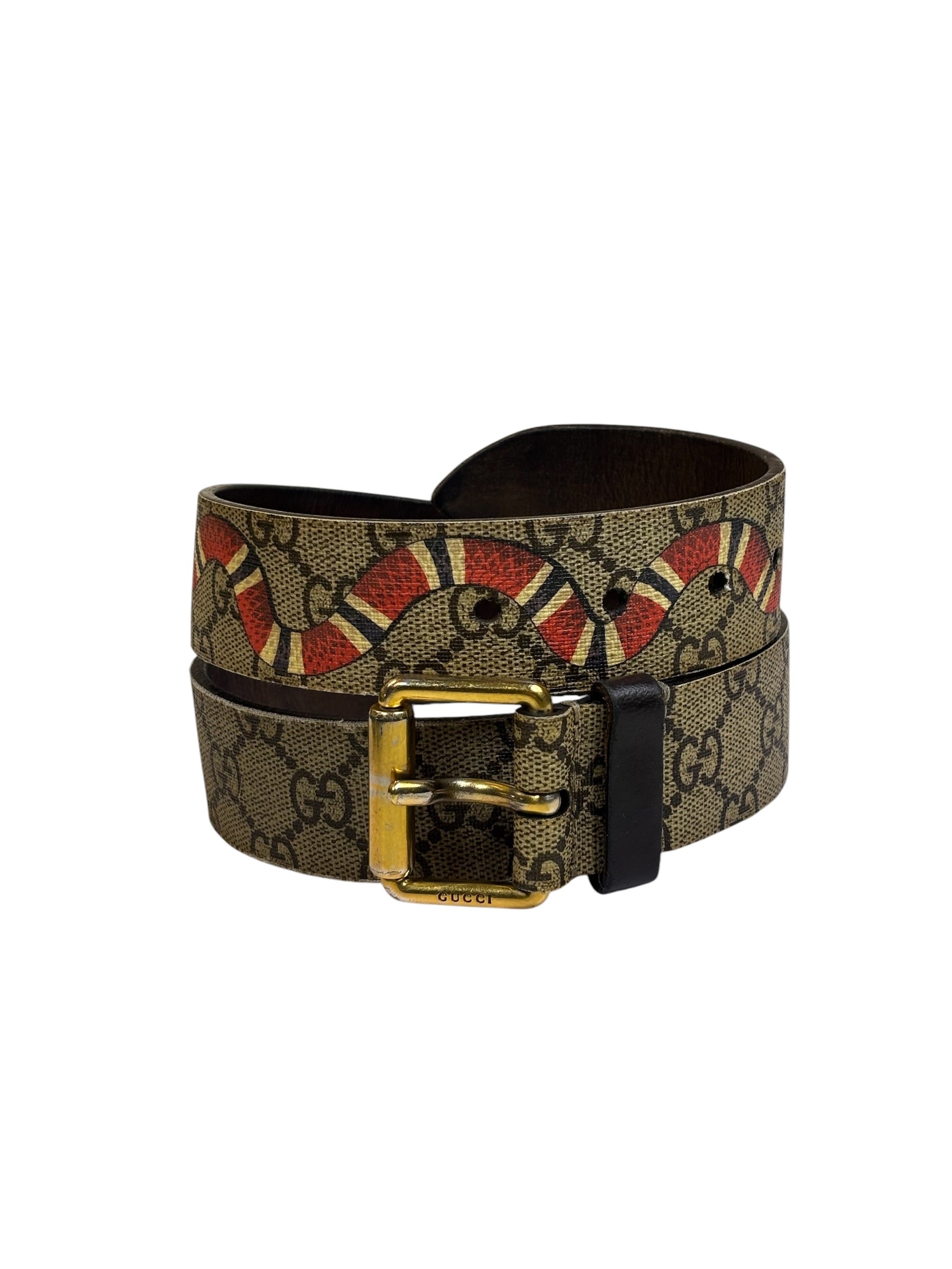 Gucci Beige GG Kingsnake Belt