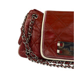 Chanel Burgundy East West Accordion Flap Bag