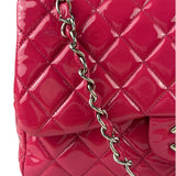 Chanel Hot Pink Large Patent Leather Double Flap Shoulder Bag 2014