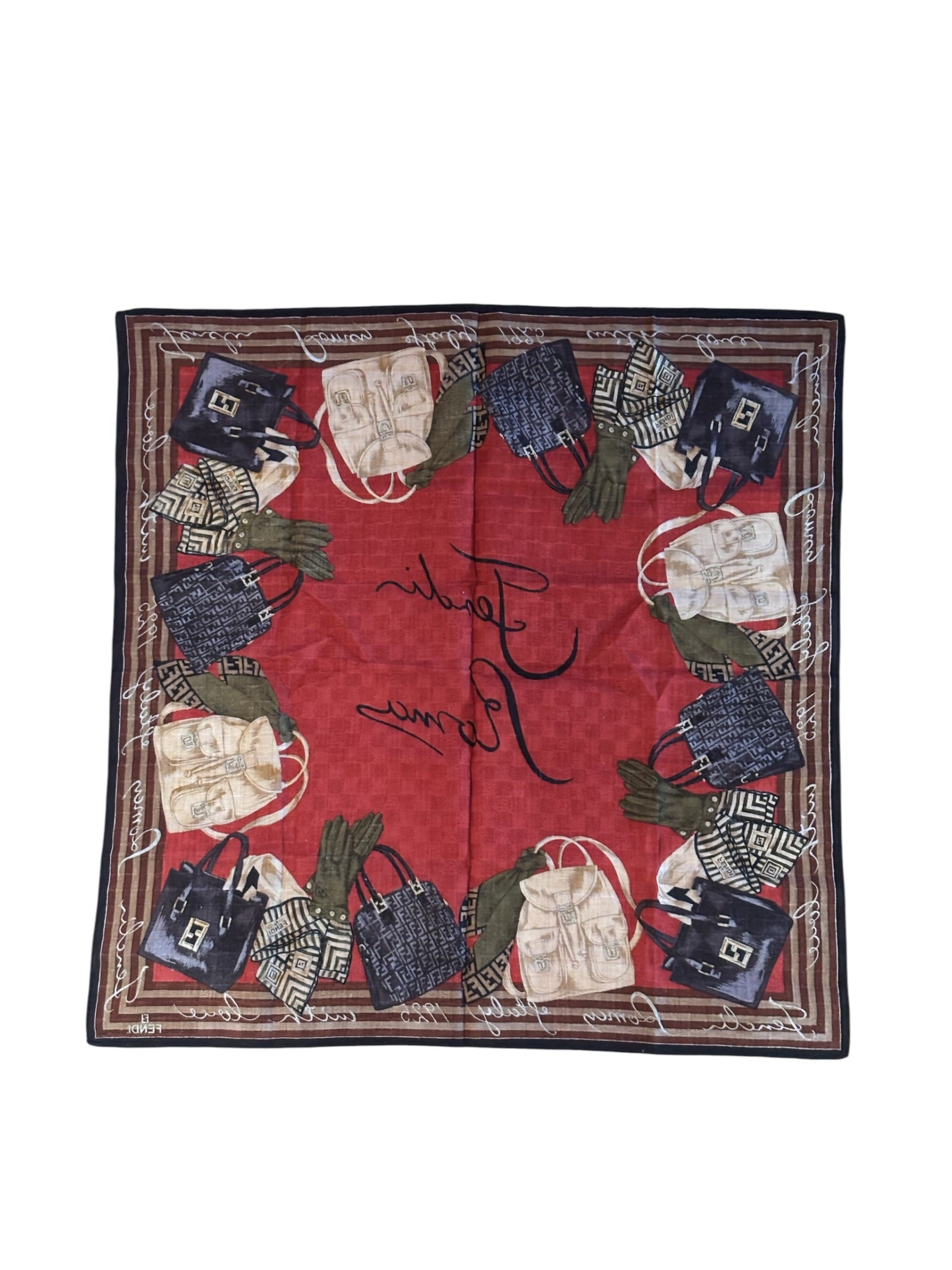 Fendi Vintage Cotton Roma Scarf