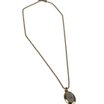 Christian Dior Vintage Gold-Tone Oval Pendant Necklace