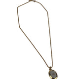 Christian Dior Vintage Gold-Tone Oval Pendant Necklace