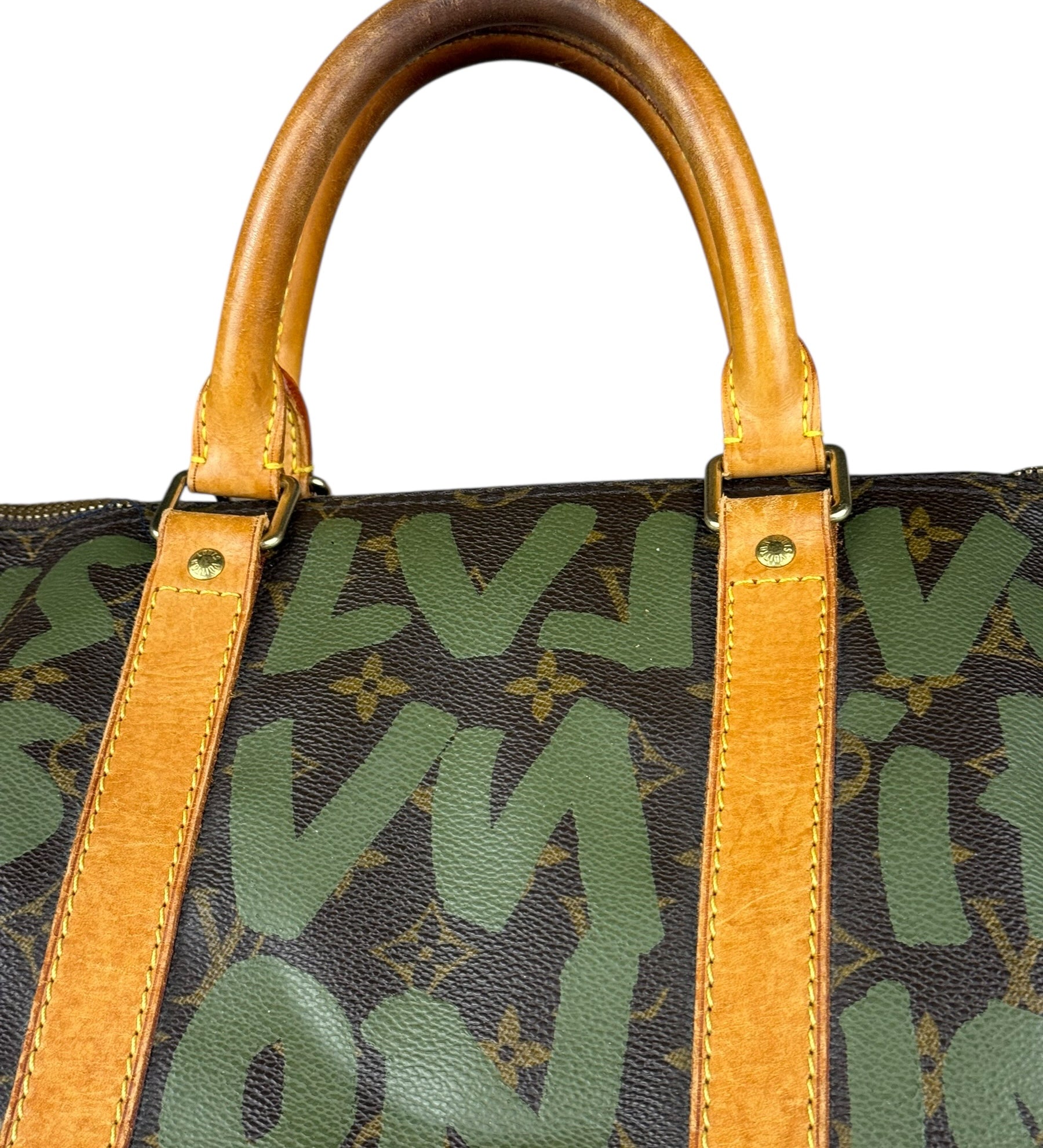 Louis Vuitton Stephen Sprouse Limited Edition Graffiti Keepall 50 Green
