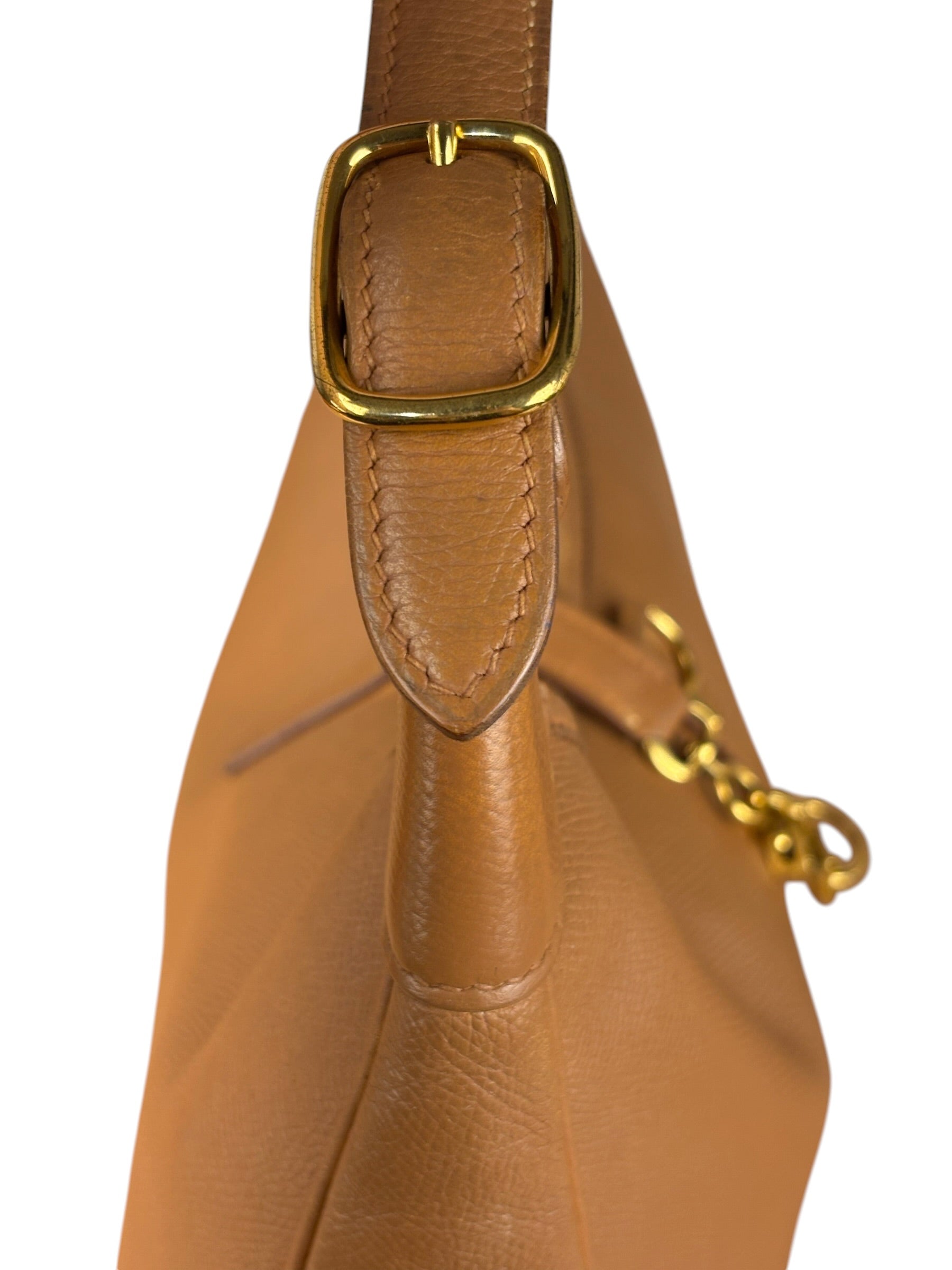 Hermes Vintage Tan Brown Leather Shoulder Bag