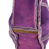 Chanel Vintage Purple Shearling/Suede Patchwork Shoulder Bag 2000