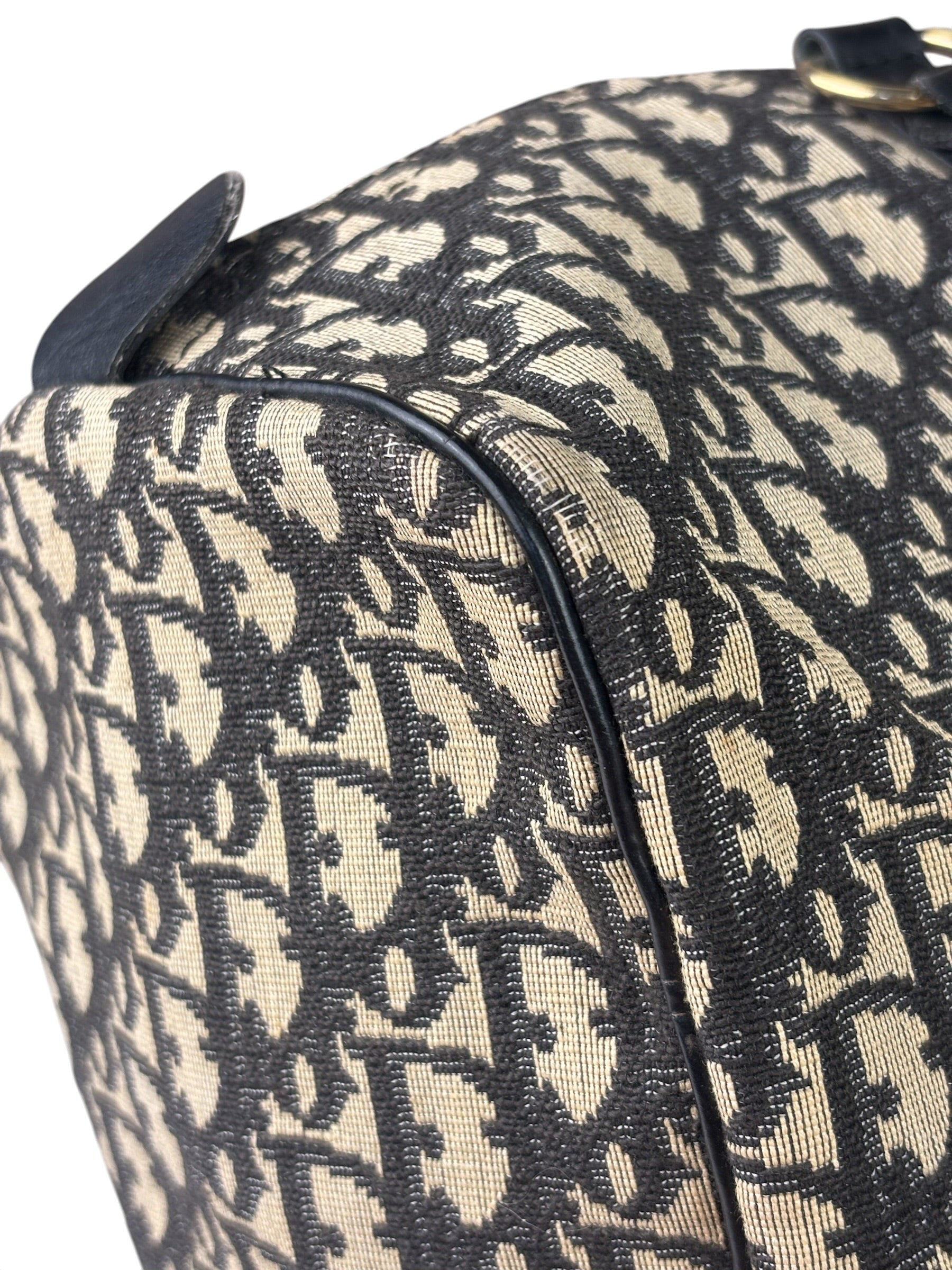 Christian Dior Vintage Black Trotter Boston Bag