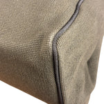 Bottega Venta Vintage Olive/Brown Canvas Large Shopper Shoulder Bag