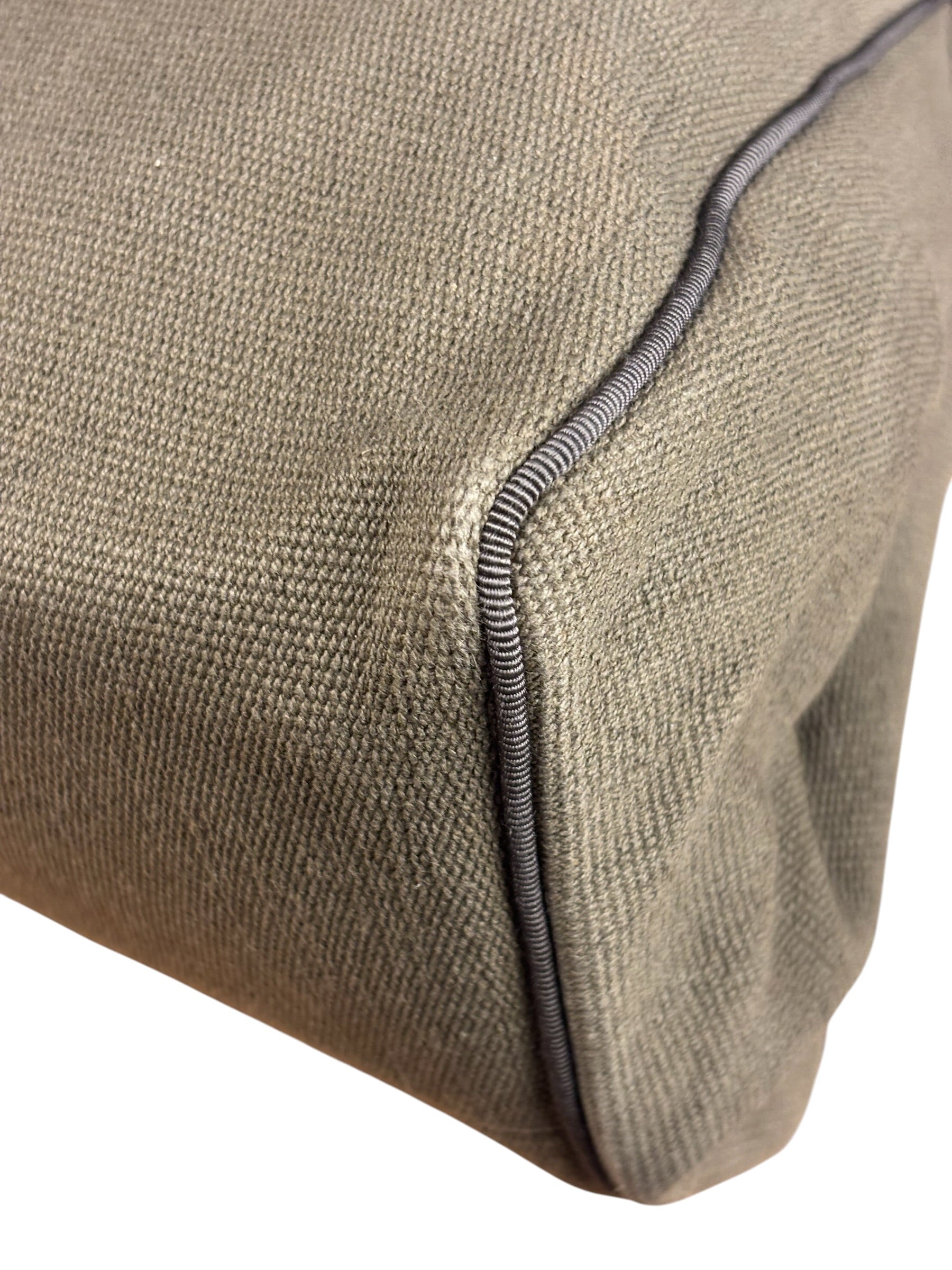 Bottega Venta Vintage Olive/Brown Canvas Large Shopper Shoulder Bag