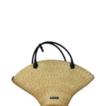 Balenciaga Raffia Woven/Leather Trim Beach Tote