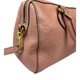 Gucci Pink Leather Guccissima Two-Way Boston Bag