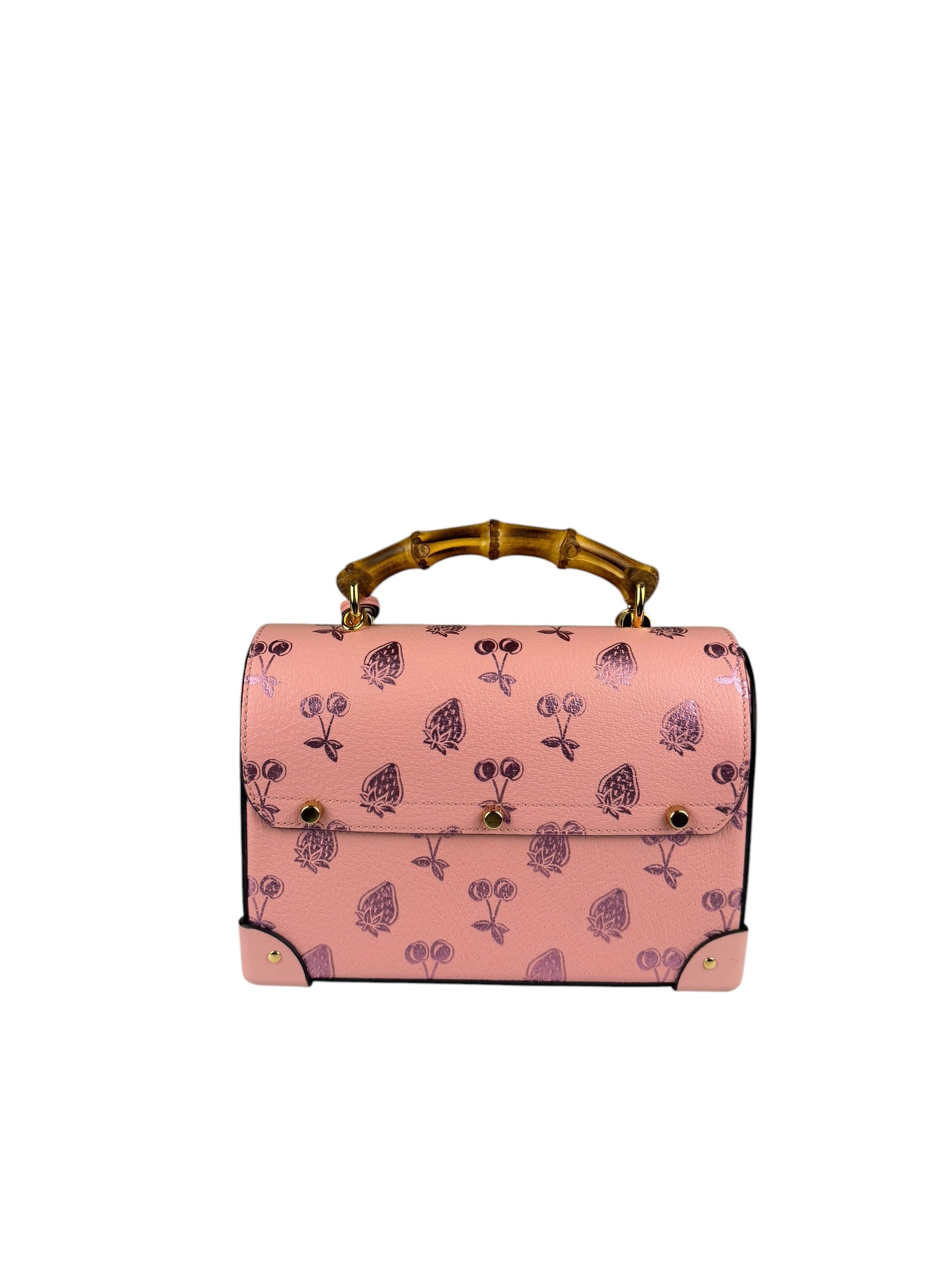 Gucci Valentines Day Padlock Bamboo Handle Handbag