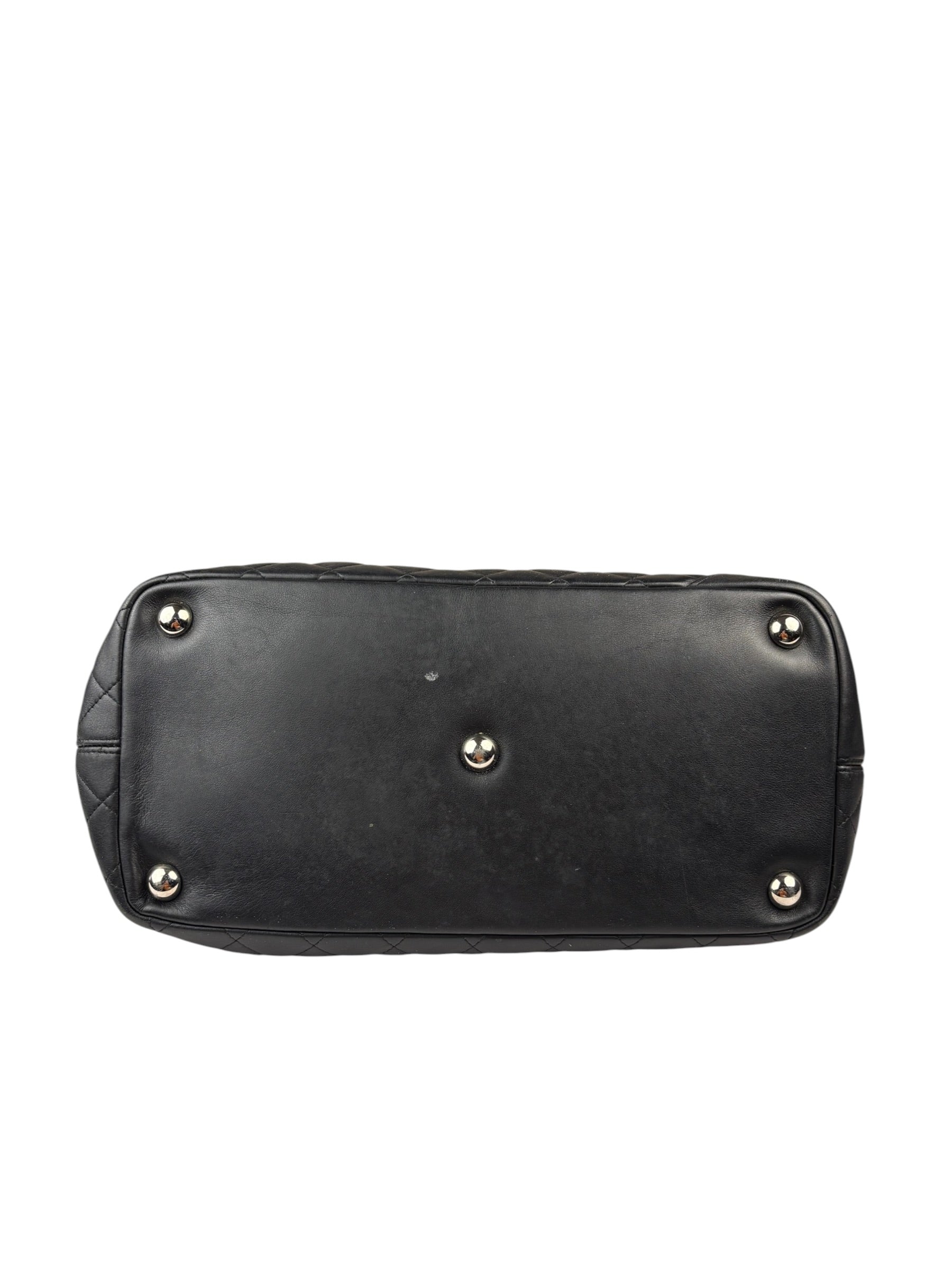 Chanel Black Quilted Calfskin Cambon Ligne Tote 2003