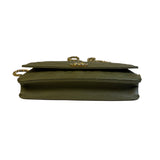 Chanel Olive Green Quilted Caviar Boy Flap Wallet On Chain 2017