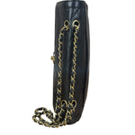 Chanel Black Quilted Two-Toned CC Double Flap Bag 90s