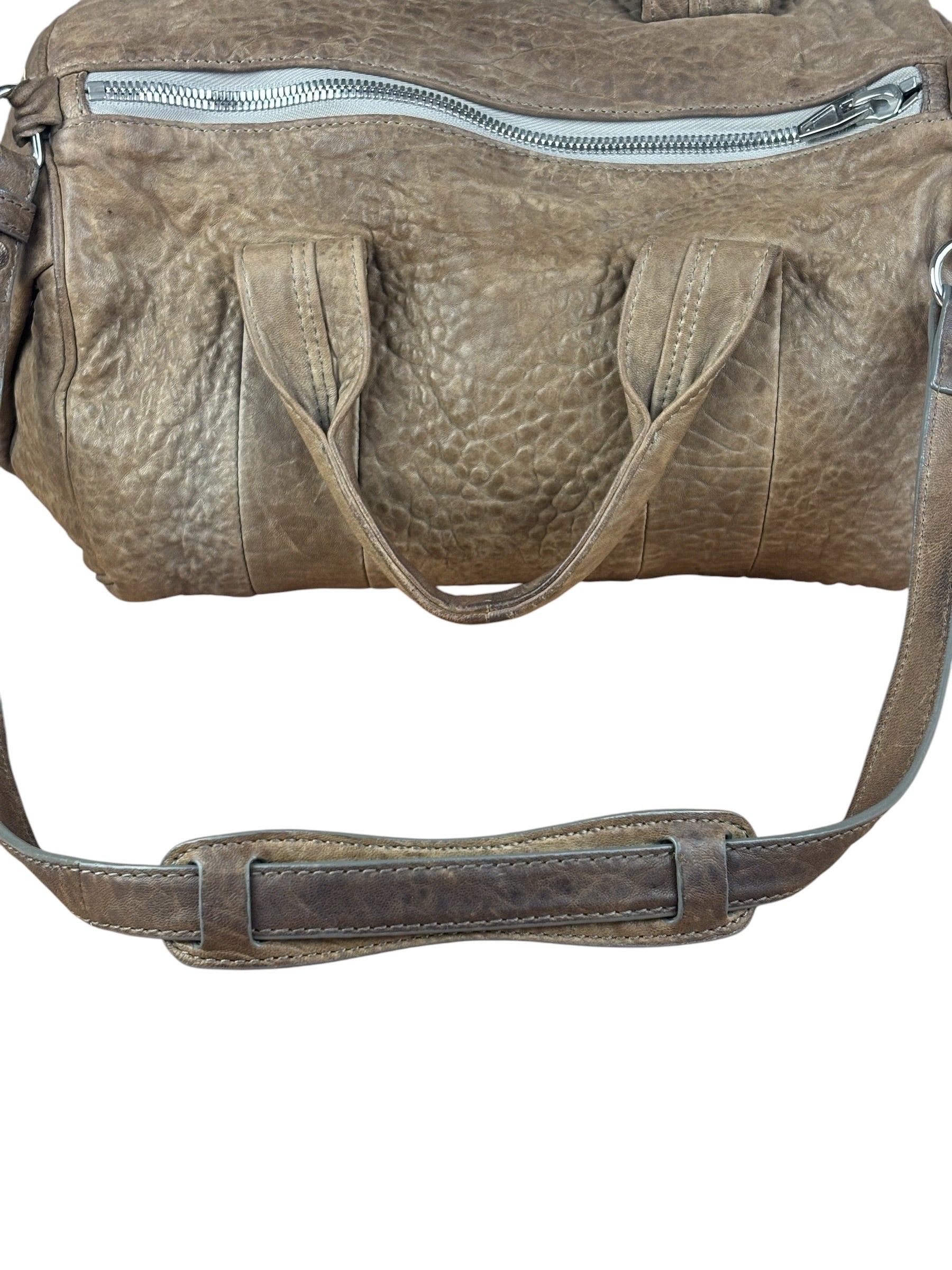 Alexander Wang Tan Beige Leather Rocco Satchel Two-Way Bag