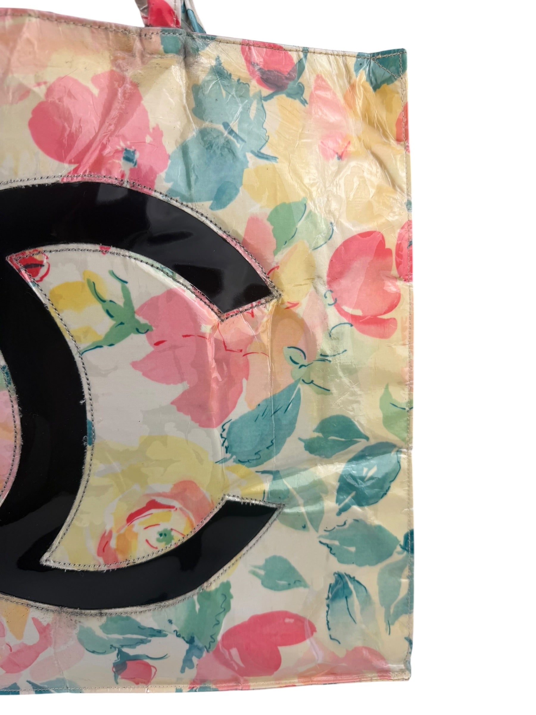 Chanel Floral Print CC Vinyl Tote 1994