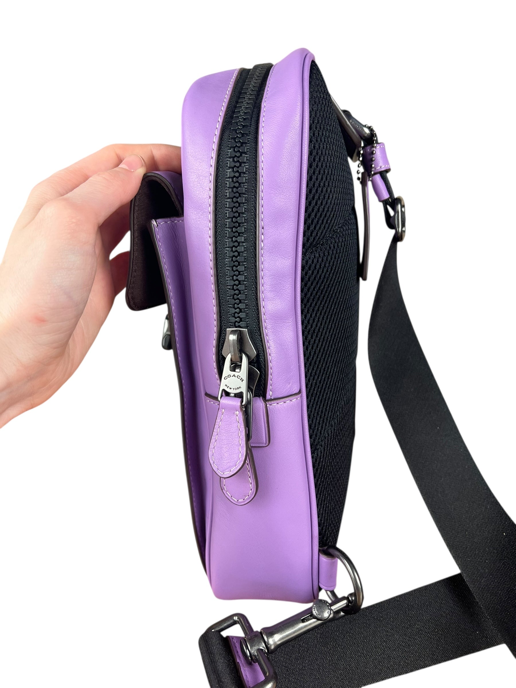 Coach Track Pack Crossbody Purple