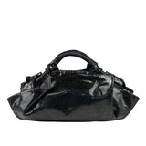 Loewe Black Patent Leather Anagram Glitter Nappa Aire Handbag