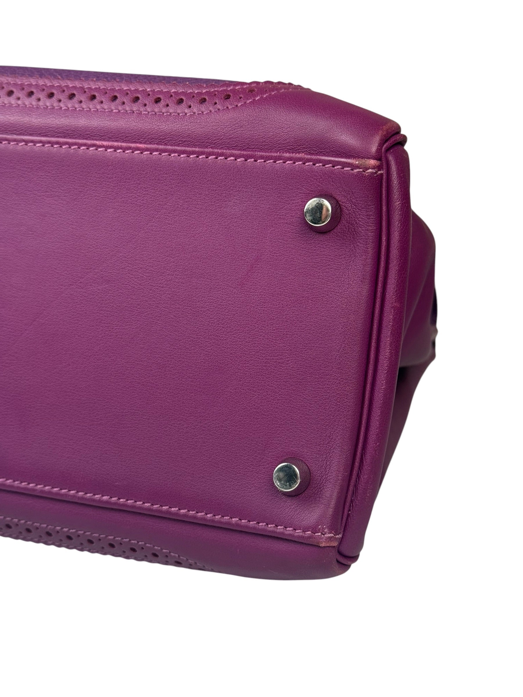 Hermes Kelly 35 Purple Ghillies Swift Togo Leather Handbag 2015