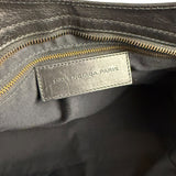 Balenciaga City Bag Canvas Leather Black Beige