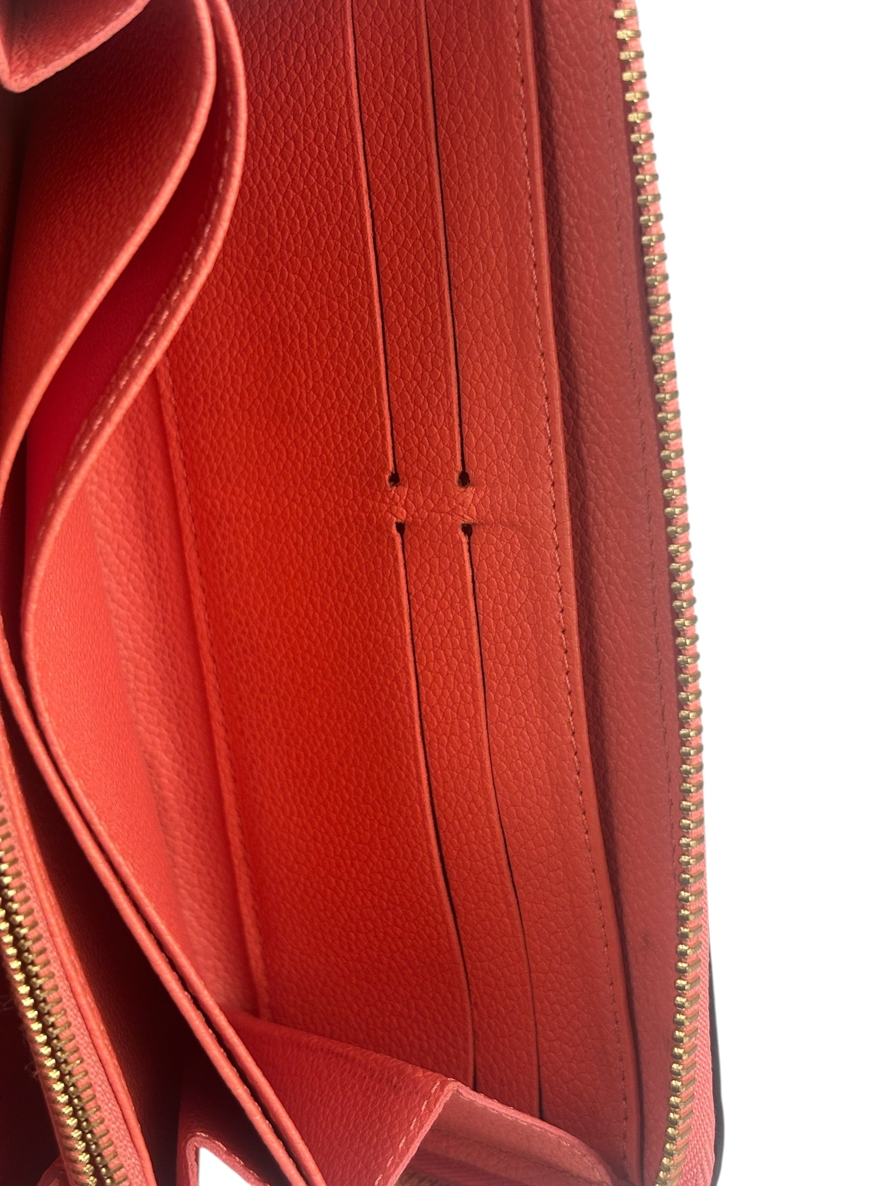 Louis Vuitton Pink Empreinte Leather Long Wallet