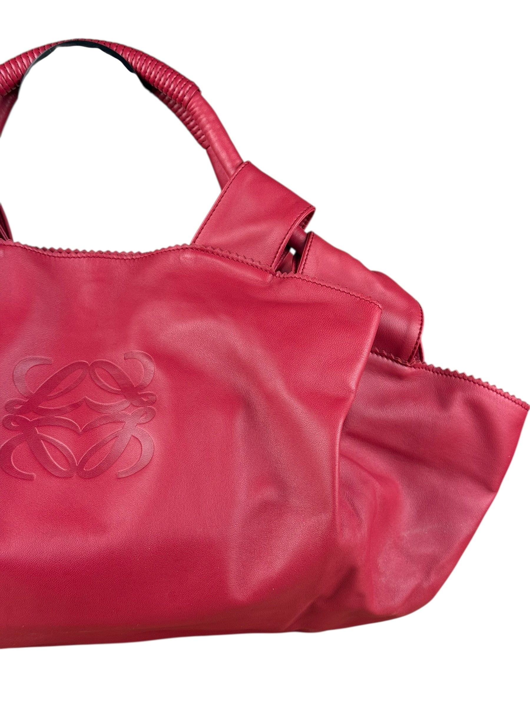 Loewe Dark Red Nappa Aire Leather Handbag