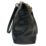 Coach Black Pebbled Leather Ava Zip Tote