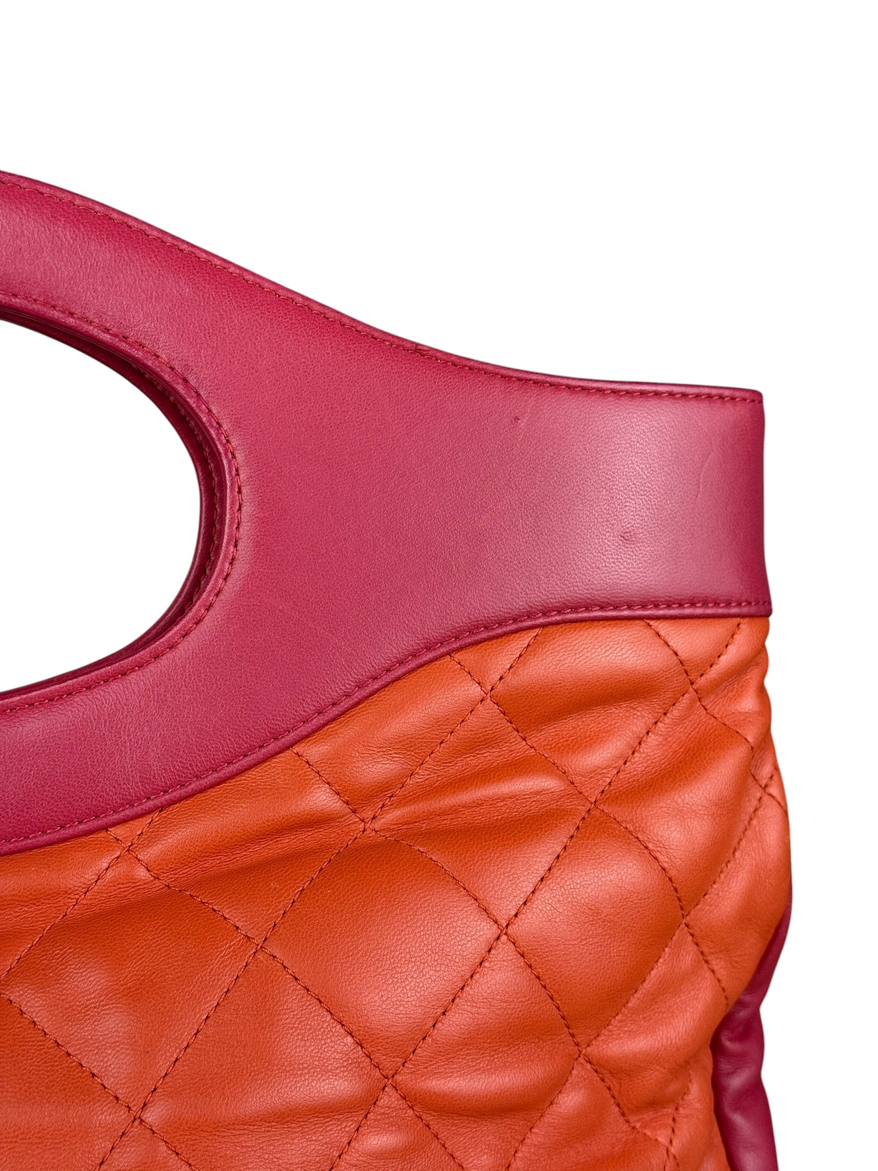 Chanel 31 Pink Leather Quilted Shopping Clutch Shoulder Bag 2018