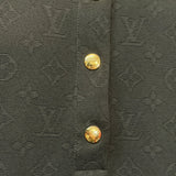 Louis Vuitton Black Monogram Boxy Collared Quarter-Button Top