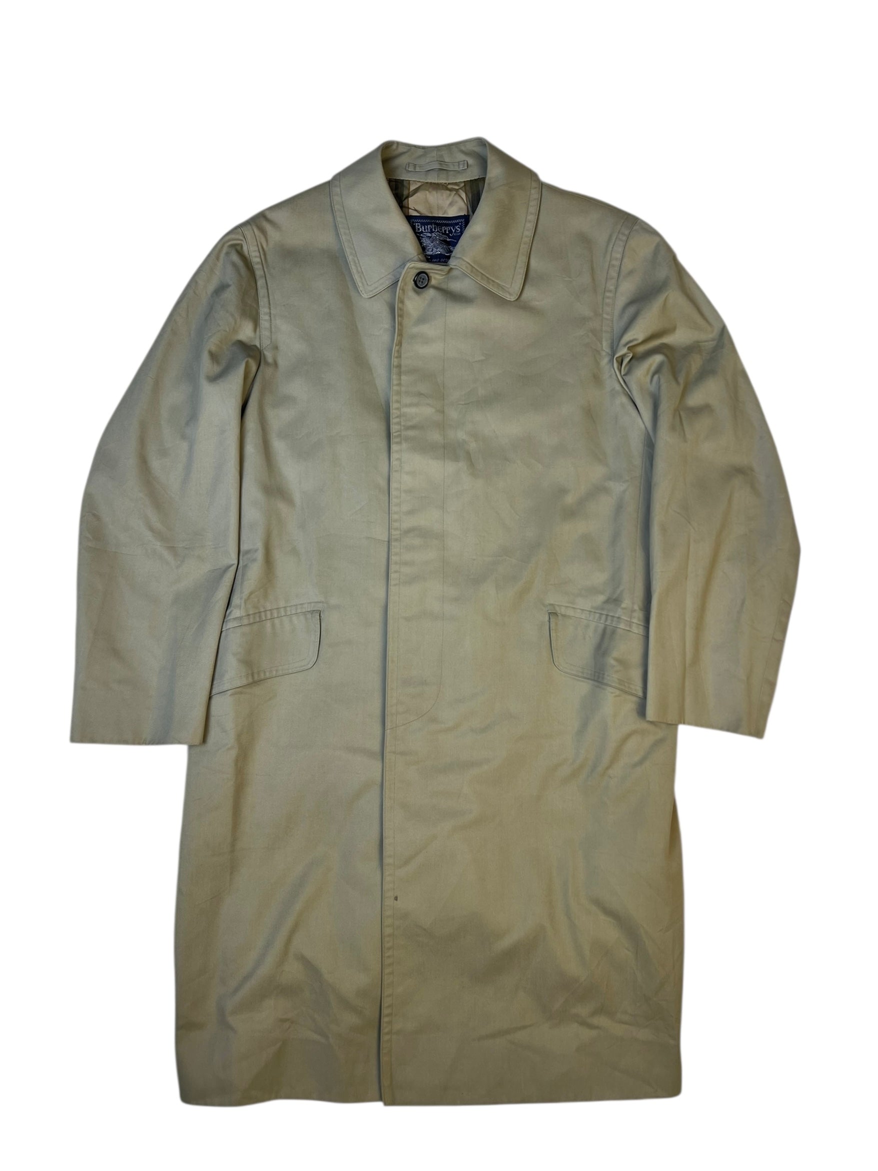 Burberry Vintage Khaki Plaid Lined Coat