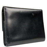 Cartier Black Leather Panther C Tri-Fold Wallet