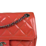 Chanel Pink Patent Quilted Small Coco Shine Flap Bag 2014