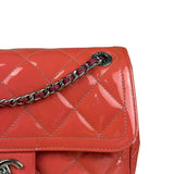 Chanel Pink Patent Quilted Small Coco Shine Flap Bag 2014