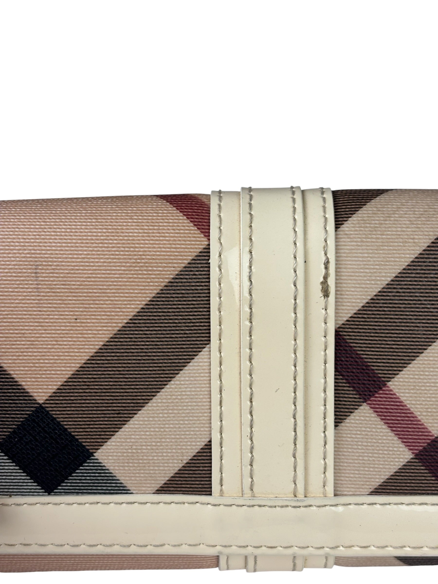 Burberry Cream Nova Check Penrose Continental Long Wallet