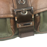 Prada Vintage Green Nylon/Leather Crossbody Bag