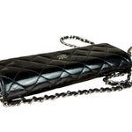 Chanel Black Patent Leather Wallet on Chain 2014