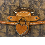 Christian Dior Brown Trotter Romantique Heart Long Wallet On Chain