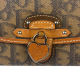Christian Dior Brown Trotter Romantique Heart Long Wallet On Chain
