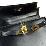 Hermes Black Mini Kelly 20 Box Calf 1991