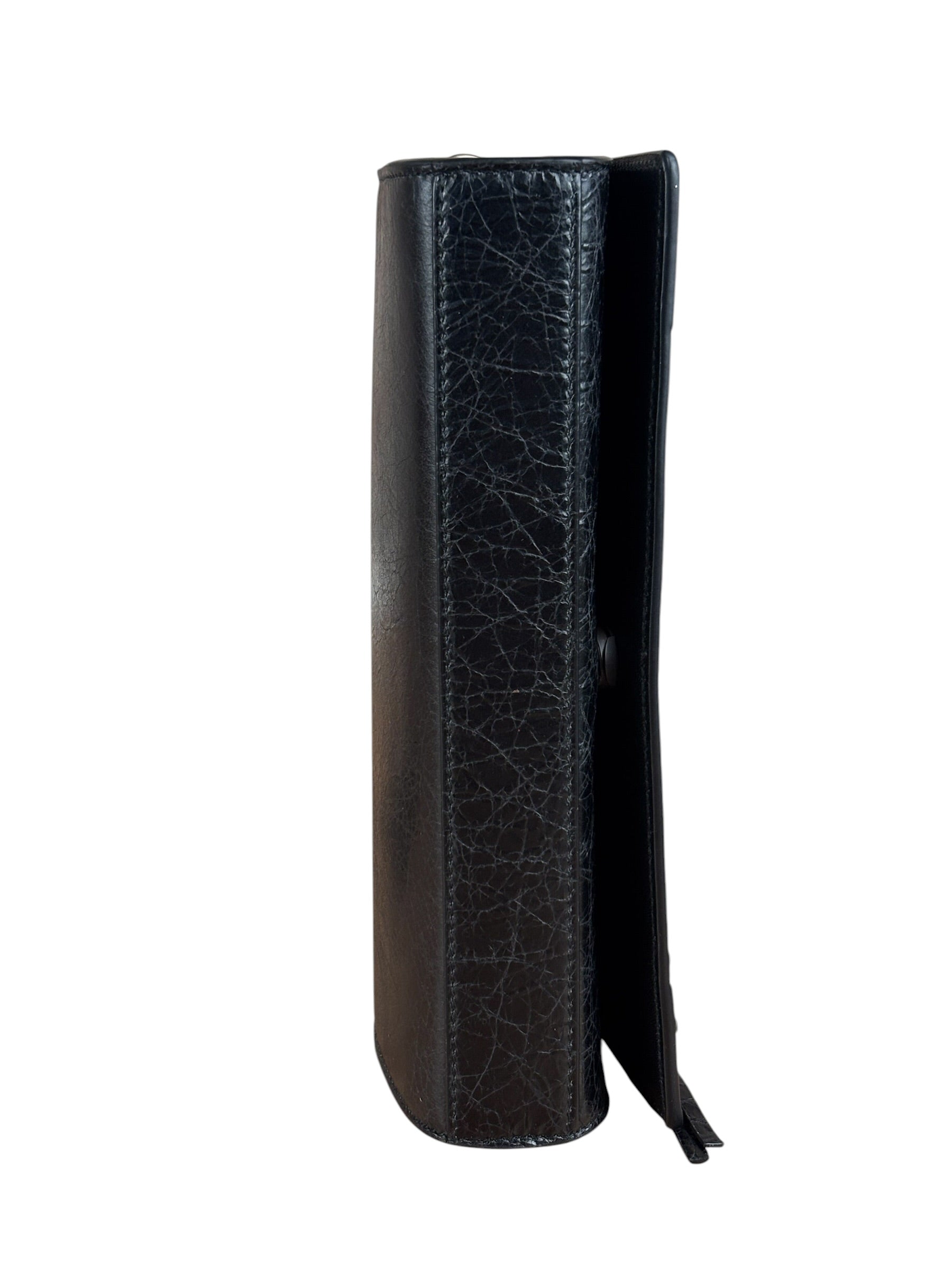Balenciaga Black Leather Le City Clutch