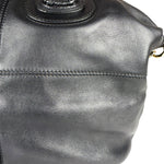 Givenchy Vintage Black Leather Nightinagale Braided Handles Hobo Bag