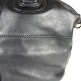 Givenchy Vintage Black Leather Nightinagale Braided Handles Hobo Bag