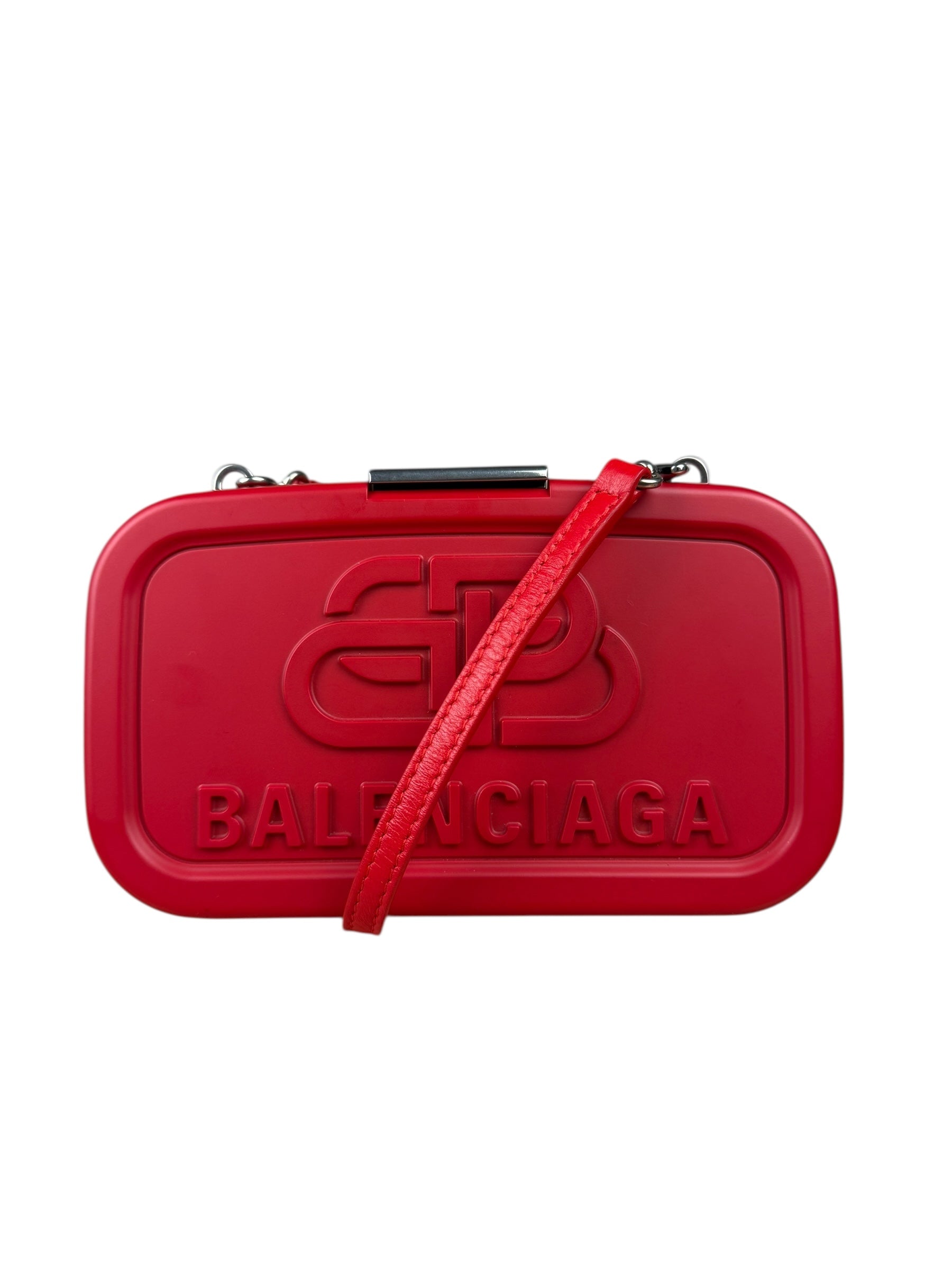 Balenciaga Lunch Box Logo Clutch